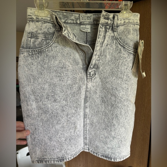 Vintage 90s Stefano 100% denim skirt size 6 perfect condition - Picture 1 of 3
